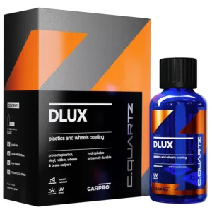 CarPro Cquartz DLUX zestaw z powłoką ceramiczną do zabezpieczania plastików i felg 30ml