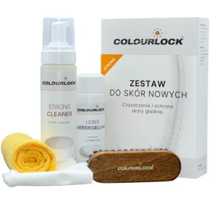 COLOURLOCK Strong kompletny zestaw 4 produktów do czyszczenia i zabezpieczania skóry w aucie